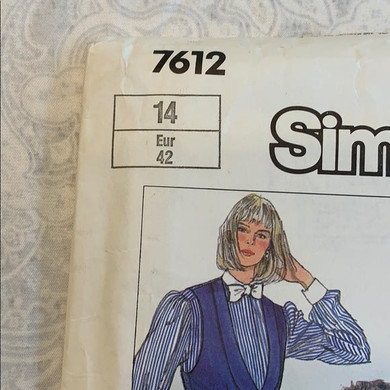 (Size 14 Miss) Vintage Simplicity Pattern #7612 (1986)