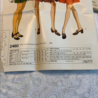 Vintage McCall's Pattern #2460 Sz. 10MP