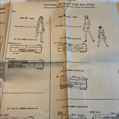 McCall's Vintage Dress Pattern #2635 Sz. 10MP (Circa 1970)