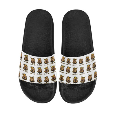 #Rossolini1# 2 White Men's Slide Sandals/Large Size (Model 057)