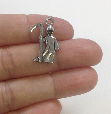 5 Grim Reaper Charms, Goth Charm, Death Charm Jewelry DIY