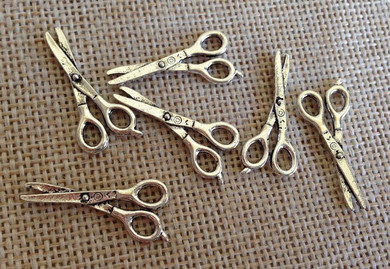 5 Scissors charms, Hair Dresse Salon Charm, Hair Stylist Charm