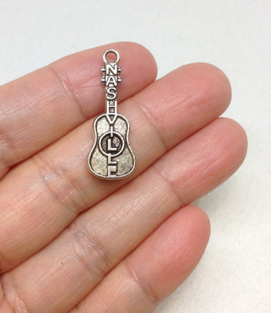 10 Nashville Charm, NASHVILLE Guitar Charm wholesale
