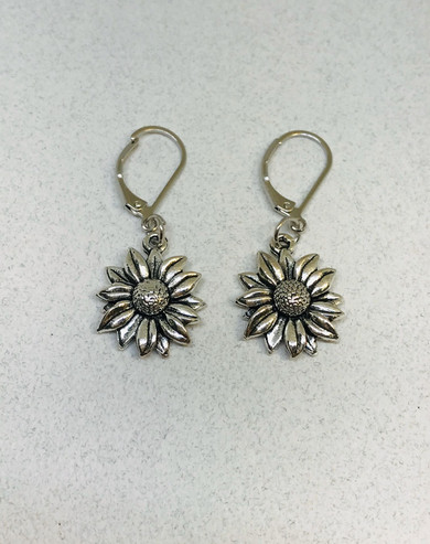 Sunflower Leverback Earrings