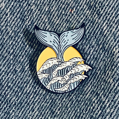 Galaxy Whale Ocean Pin Enamel