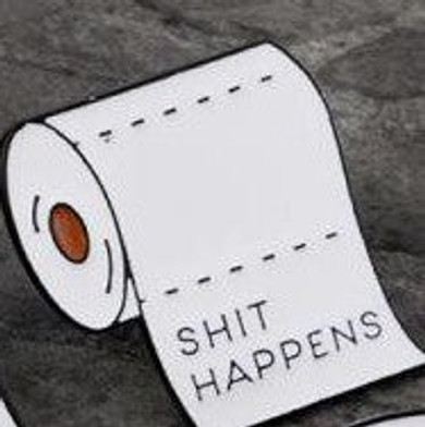 I don't Give a Shit Toilet Paper Enamel Pin