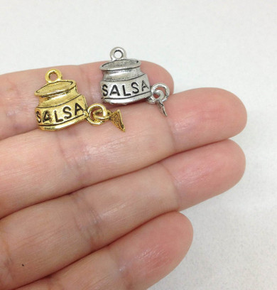 5 Salsa Charm, Mexican Food Charm