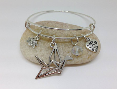 Origami Bird  Bangle Bracelets