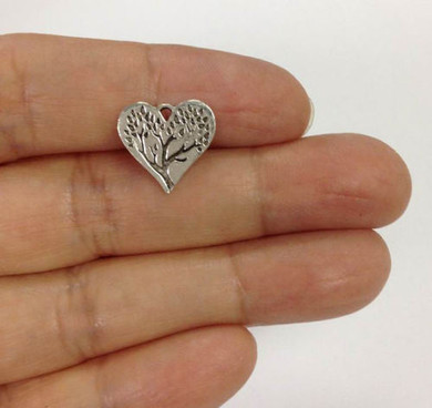 5 Heart Tree of Life Charm