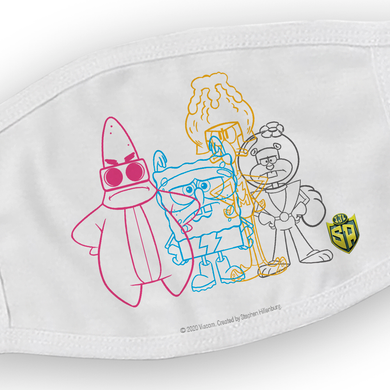 SpongeBob SquarePants IJLSA Silhouette Washable Face Mask