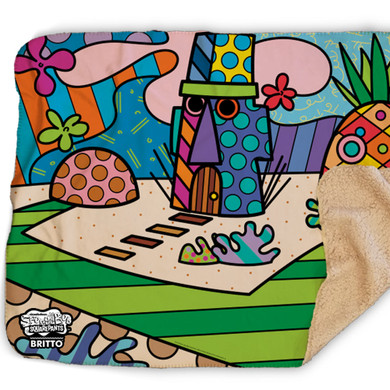 SpongeBob SquarePants Britto Bikini Bottom Sherpa Blanket