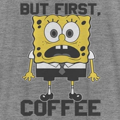 SpongeBob SquarePants First Coffee Women's Racerback Tank Top