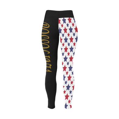 #Rossolini1# TheName Stars Plus Size High Waist Leggings (Model L44)
