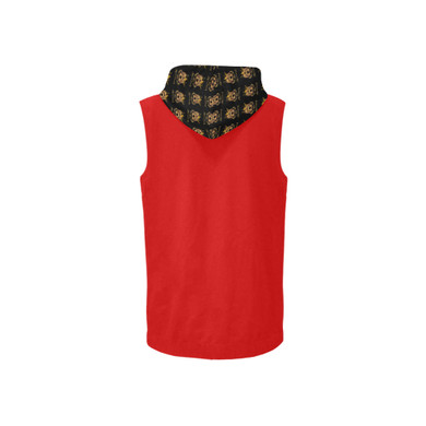 #Rossolini1# Red Sleeveless Zip Up Hoodie for Women (Model H16) #Rossolini1# Red Sleeveless Zip Up Hoodie for Women (Model H16)
