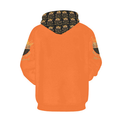 #MASK ON# Orange Hoodie for Men (Model H13)