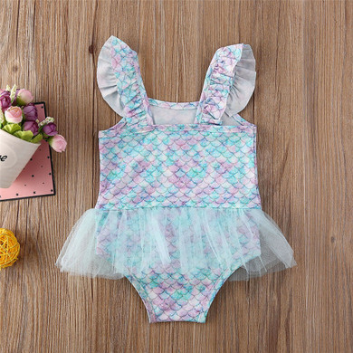 Mermaid Shimmer Scales Tutu Swimsuit