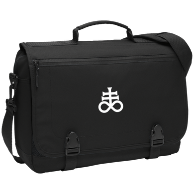 Leviathan Cross Embroidered Messenger Briefcase