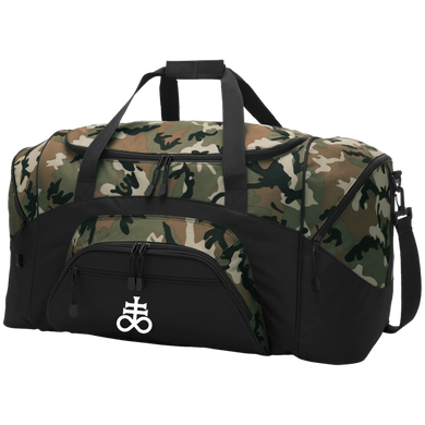 Leviathan Cross Embroidered Colorblock Sport Duffel