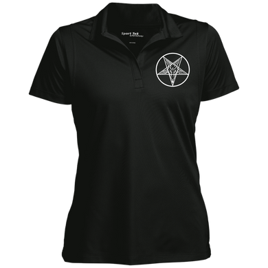 Sigil of Baphomet Embroidered Women's Micropique Tag-Free Flat-Knit Collar Polo