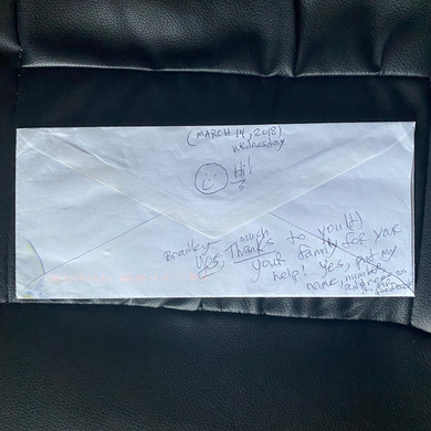 Robert John Bardo - Handwritten Envelope