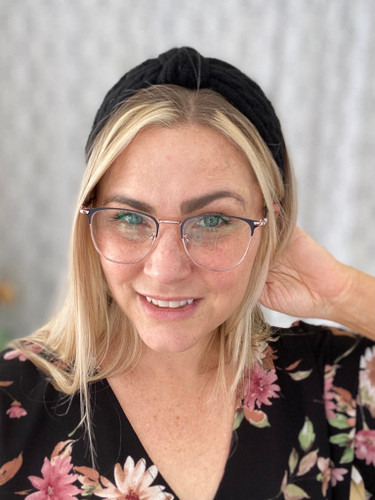 Knotted Up Black Wool Headband
