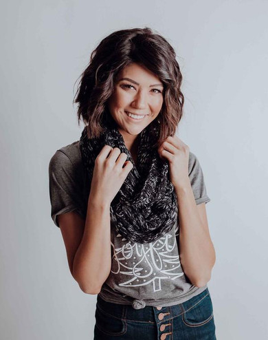 My Heathered Black Infinity Knit Scarf
