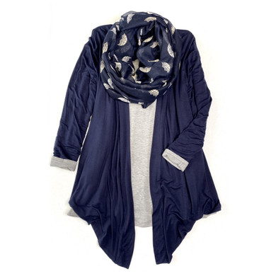 Under My Umbrella Infinity Scarf in Navy