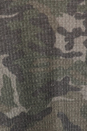 PLUS SIZE BUBBLE SLEEVES ARMY PRINT TOP