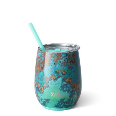 Turquoise lover stemless Wine cup by Swig