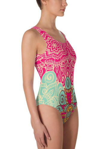 Classic Mandala One-Piece Swimsuit