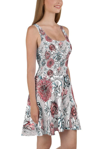 Floral Hispid Skater Dress