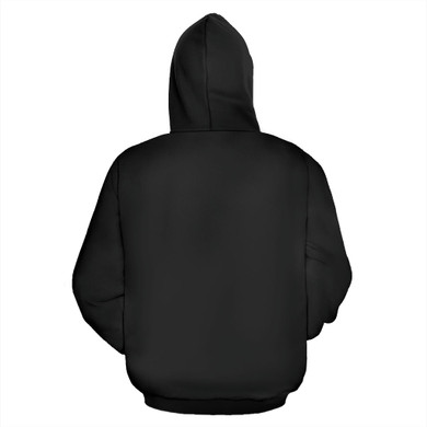 Surfer and Shark Print Zip-Up Hoodie