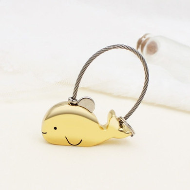 Cute Sweet Kissing Whale keychain