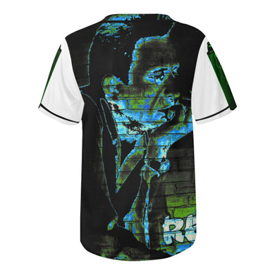 Man In Black Graffiti All Over Print Baseball Jersey