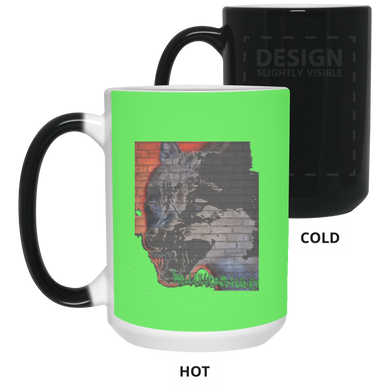 Graffiti Wolf 15 oz. Color Changing Mug