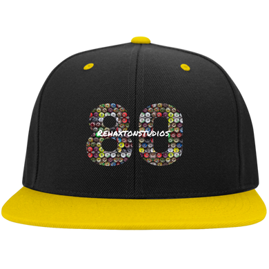 Graffiti Can Rehaxtonstudios Logo Sport-Tek Flat Bill High-Profile Snapback Hat
