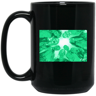 Zombies are Coming 15 oz. Black Mug
