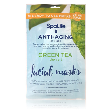 Anti-aging Green Tea Facial Masks - 10 pack