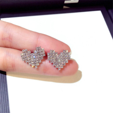 Trendy Stud Earrings 925 Sterling Silver