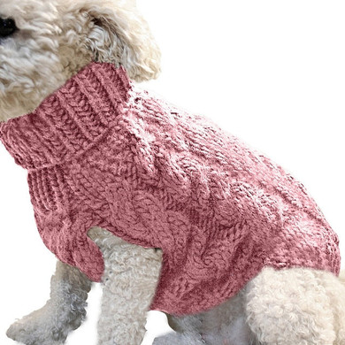 Winter Warm Dog Cat Sweater Clothes For Small Large Dogs Pet Turtleneck Jumper Clothing Coat Knitting Crochet Cloth Outfit Vest