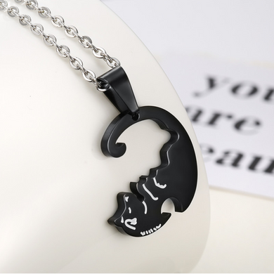 Yin Yang Dog  Necklace