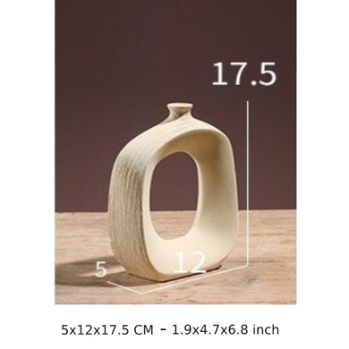 Brushed Ceramic Vintage Nordic Style Vase