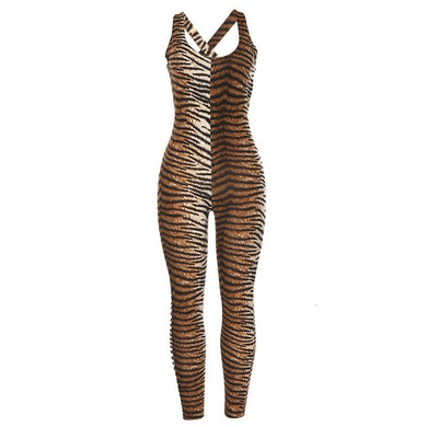 Women Sexy Leopard Yoga Jumpsuit Fitness Clothing Women's One Pieces Backless Sports Jumpsuit Gym Workout Yoga Set Gym Bodysuit