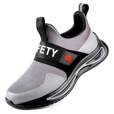 Men Breathable Construction Steel Toe Work Safety Shoes