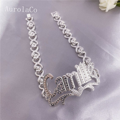 AurolaCo XOXO Customized Name Necklace Custom Name Necklace Personalized XOXO Necklace Gift for Women