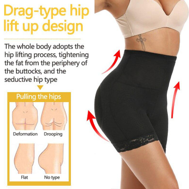 Padded Butt Lifter Hip Booty Enhancer High Waist Tummy Control Panties