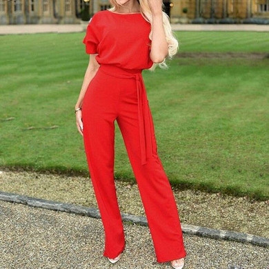 Elegant Women Short Sleeve Summer Romper