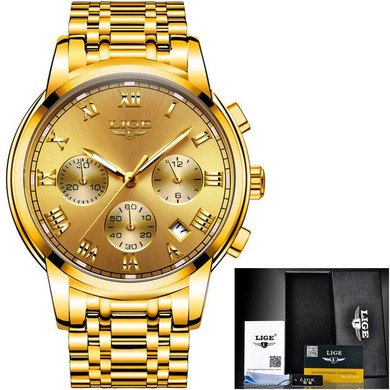Men Sports Watches Waterproof Full Steel Quartz Watch