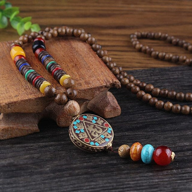 EK Vintage Handmade Buddhist Necklace
