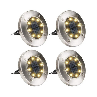 8 LED Solar Powered Ground Light